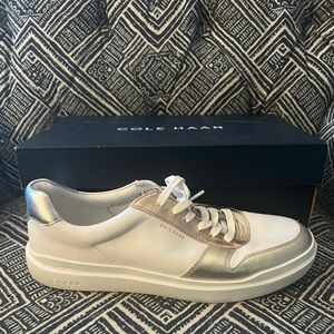 Cole Haan White & Metallic Grand Rally